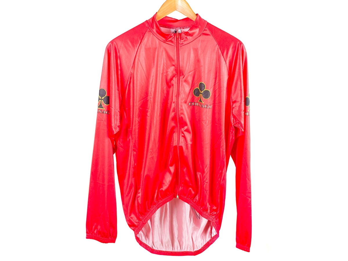 red cycling jacket