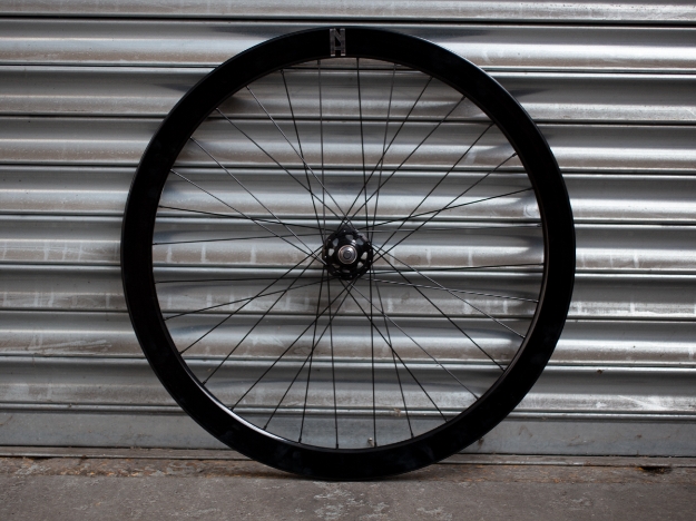 Picture of H+Son SL42 black - 32 hole - built with BLB Track hub - REAR 